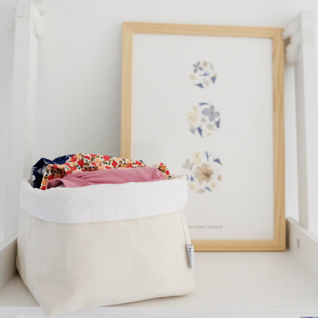 Corbeille en coton bio - Beige | Hamac Paris