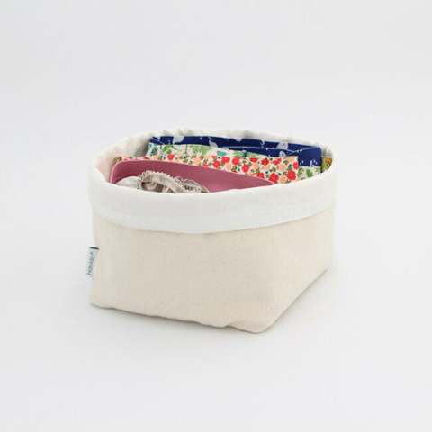 Corbeille en coton bio - Beige